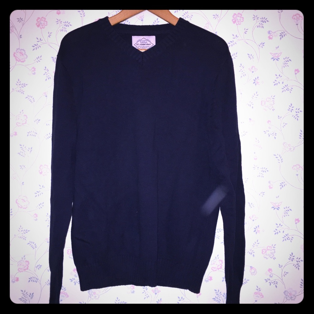 St. John’s Bay 100% cotton knit sweat navy blue M